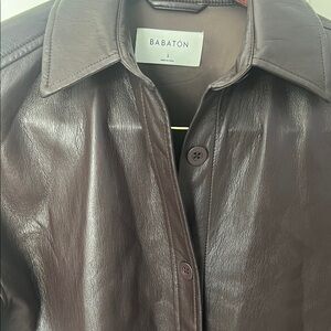 Never worn Babaton Brown faux Leather Jacket